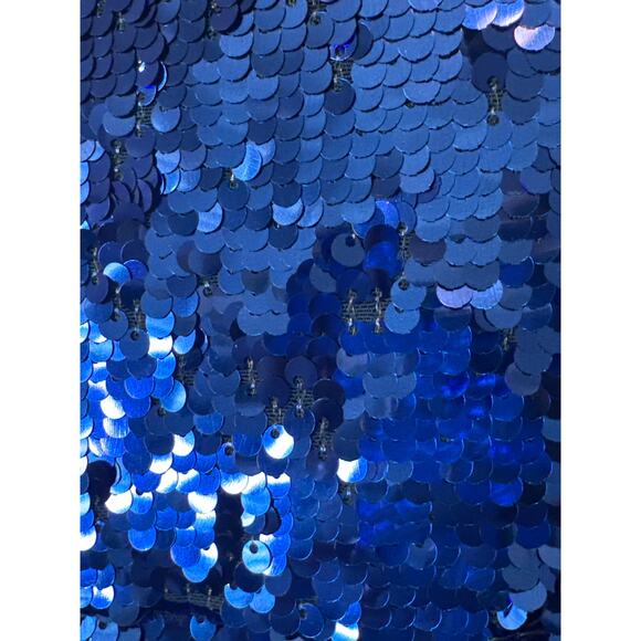 Alice + Olivia Jae Ultramarine Blue Sequin Bell Sleeve Gown Size 6 NWT - Picture 12 of 16